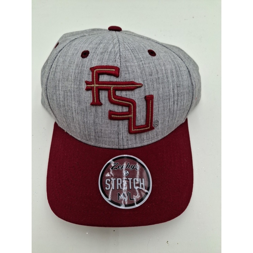 Florida State Seminoles Zephyr Oxford Structured Stretch Fjt Hat / Cap, M/L, New